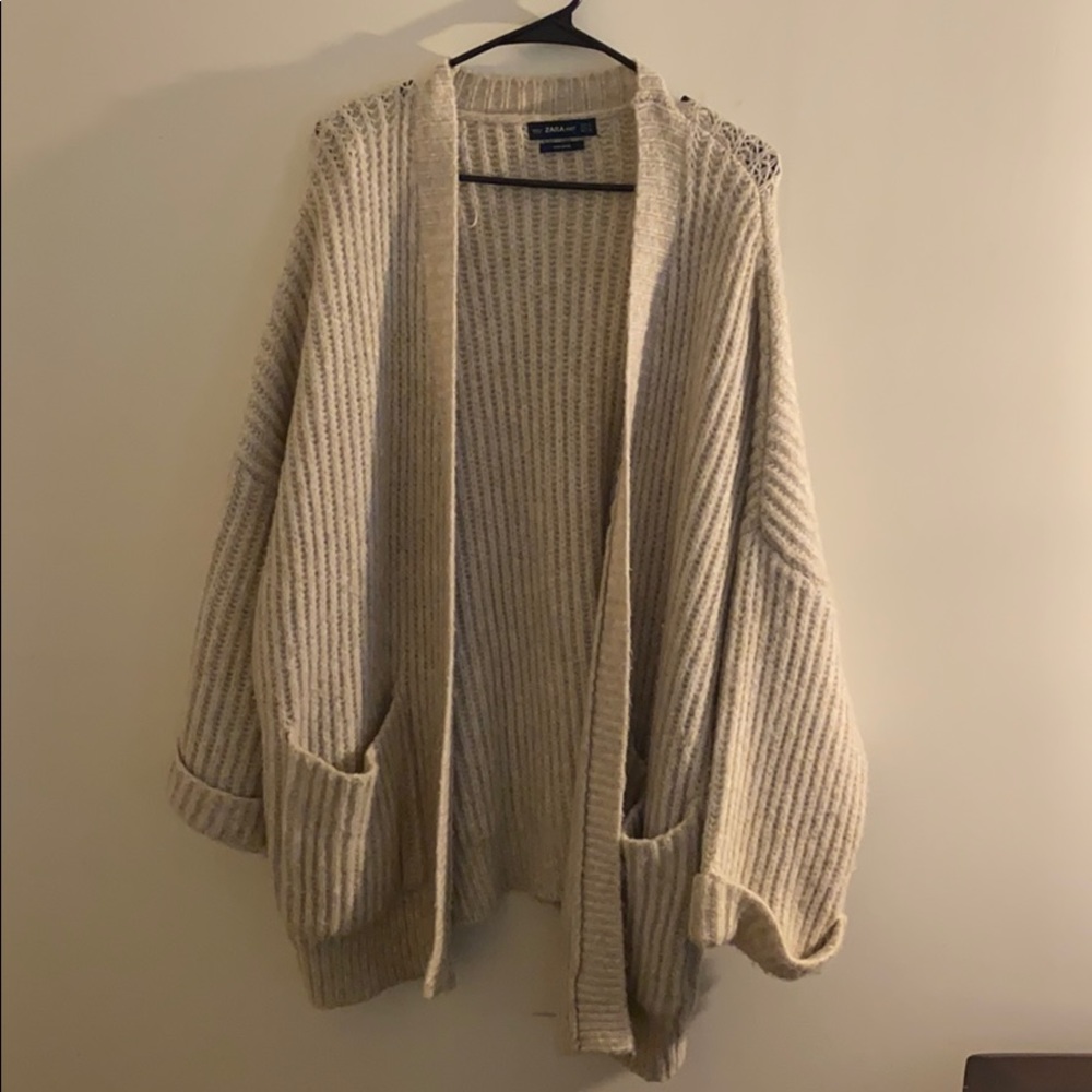 Zara Knit Collection Oversize Cardigan